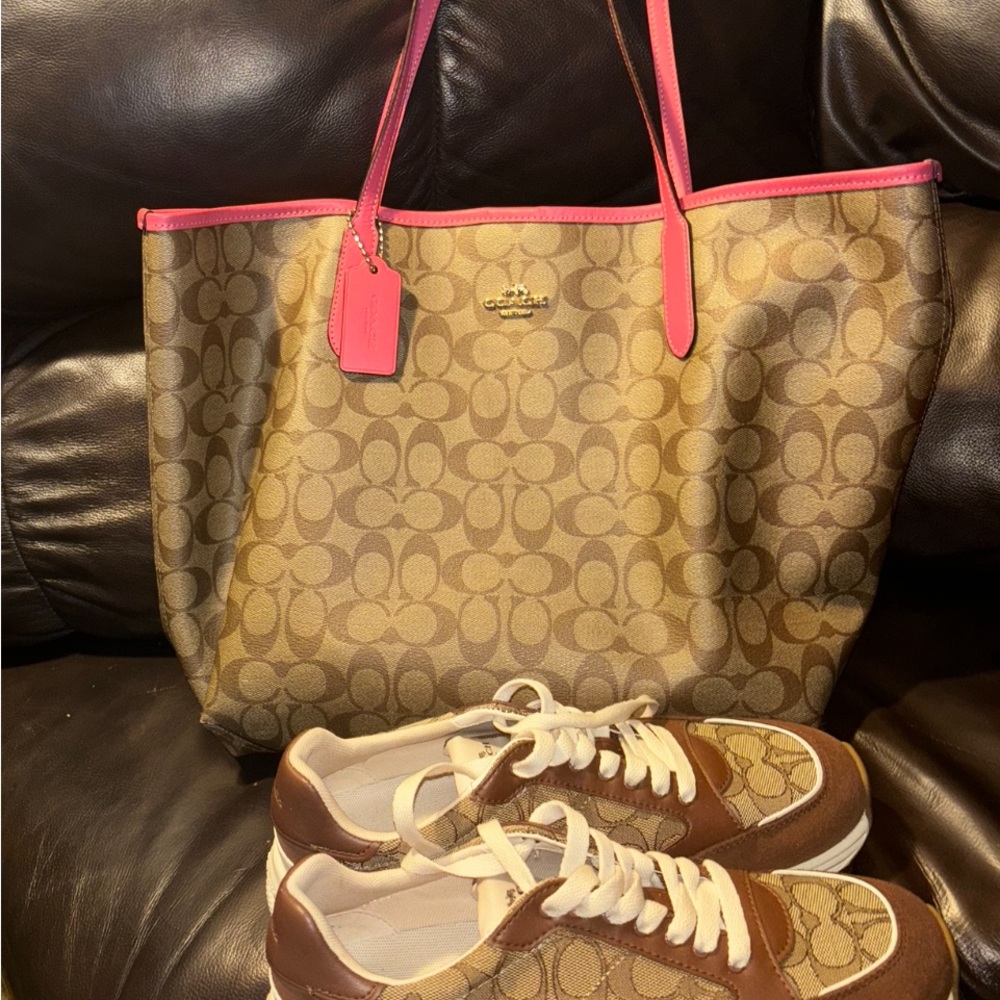 Coach tote with coach shoes